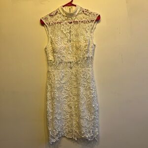 B Darlin Ivory Lace Mini Dress